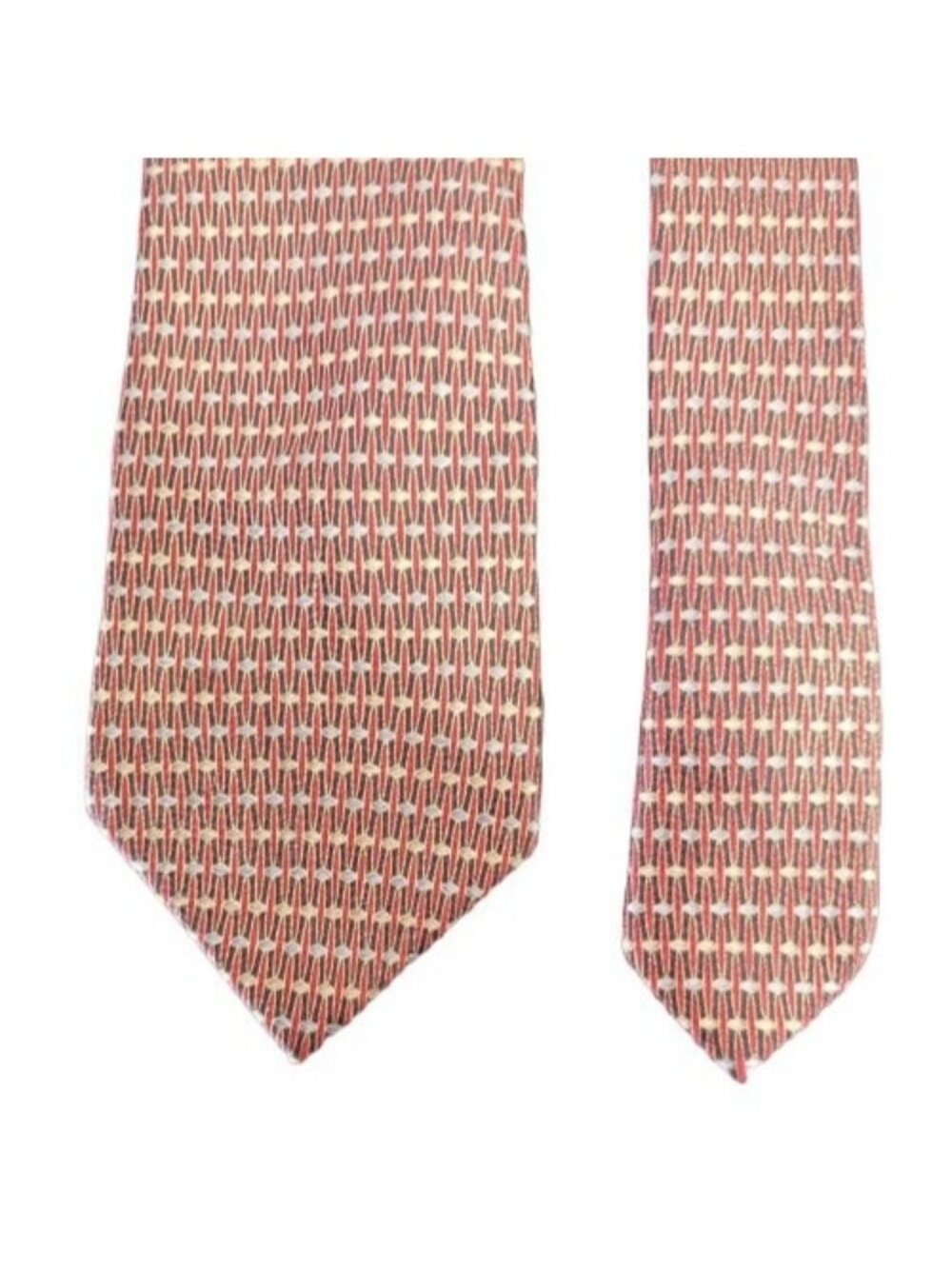 Mens San Marino Handmade 100% Silk Tie Italy NY Black Blue Red Gold 50" L x 3" W